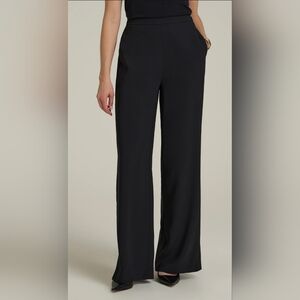 Jones New York Wide Leg Black Stretch Trouser XS